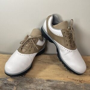 FootJoy‎ Emerge Womens 6 Brown White Waterproof Casual Golf Cleats Shoes Resort
